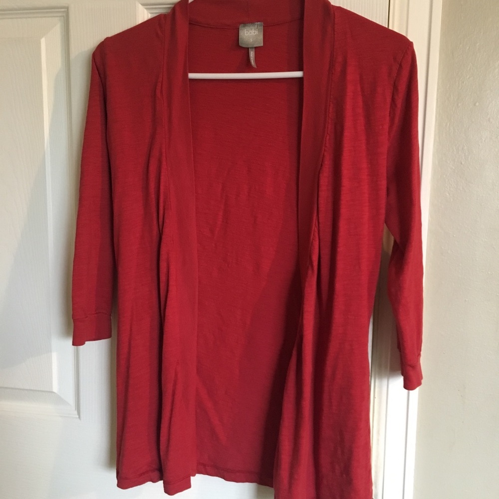 Bobi loose cardigan, rust red, size small